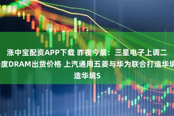 涨中宝配资APP下载 昨夜今晨：三星电子上调二季度DRAM出货价格 上汽通用五菱与华为联合打造华境S