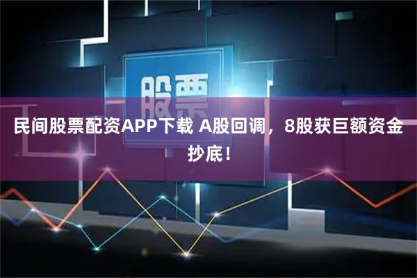 民间股票配资APP下载 A股回调，8股获巨额资金抄底！